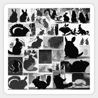 Chinchillas Shadow Silhouette Anime Style Collection No. 18 Sticker